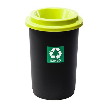 Koš na tříděný odpad zelený 50l 183017 | Úklidové a ochranné pomůcky - Vědra, kýble a odpadkové koše
